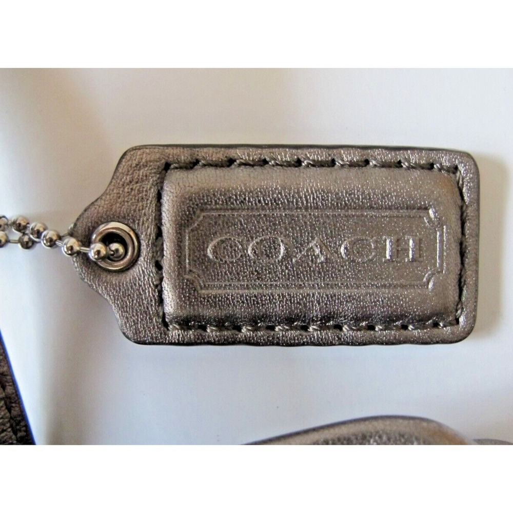 Coach Handbag Purse Taylor F26034 Satchel Pewter Gray Black Leather Tote - Picture 7 of 13